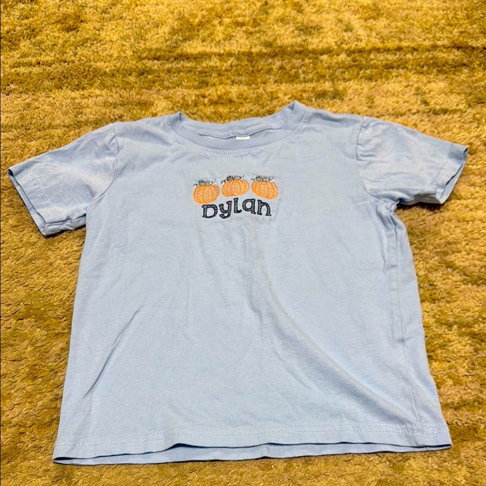 Dylan Monogram Shirt with Pumpkin Design 4T